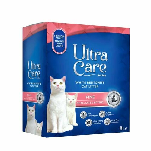 Ultra Care Fine Small Cats&Kittens комкующийся наполнитель для кошачьего туалета для котят и мелких кошек - 8 л (7 кг) фотография