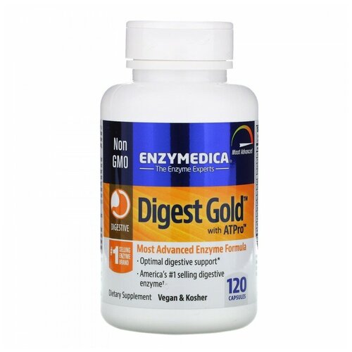 Enzymedica, Digest Gold с ATPro, добавка с пищеварительными ферментами, 120 капсул фотография