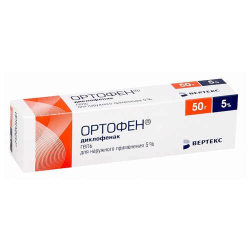 Ортофен гель д/нар. прим., 5%, 50 г фотография