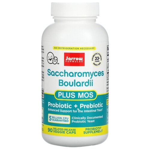 Капсулы Jarrow Formulas Saccharomyces Boulardii plus MOS, 130 г, 5 млрд КОЕ, 90 шт. фотография