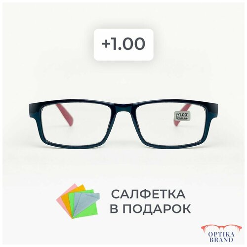 Очки прямоугольные для зрения мужские и женские +1.00 корригирующие очки для чтения +1 фотография