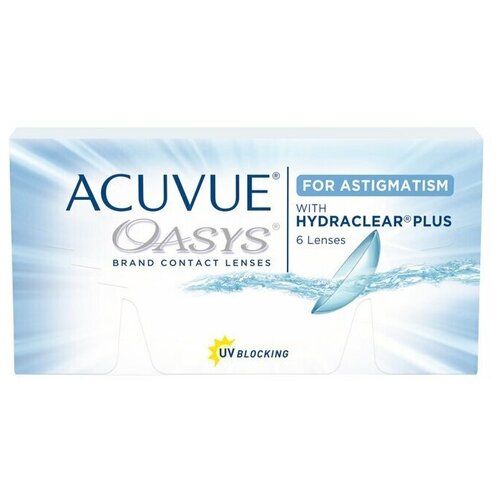 Контактные линзы ACUVUE OASYS For Astigmatism with Hydraclear Plus, 6 шт., R 8,6, D +3,25, CYL: -1,75, AХ: 130 фотография