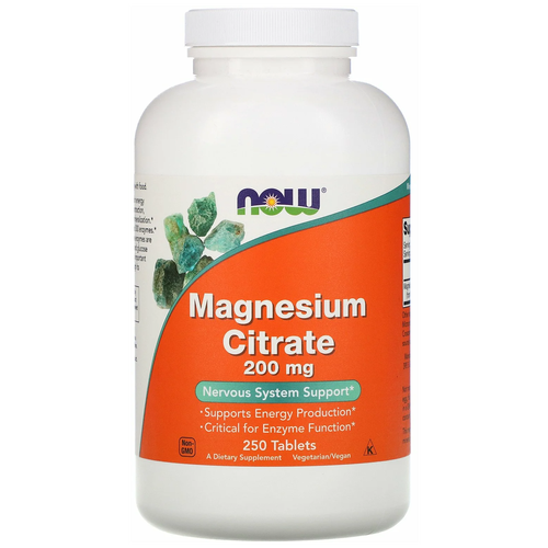 фотография Таблетки NOW Magnesium Citrate, 250 г, 200 мг, 250 шт., купить за 4123 р