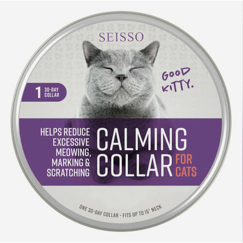 Ошейник для кошек SEISSO Calming Collar успокаивающий с феромонами, фиолетовый, 1 шт. фотография