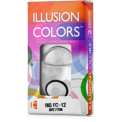 Контактные линзы ILLUSION Сolors Rio, 2 шт., R 8,6, D 0, fc-12 фотография