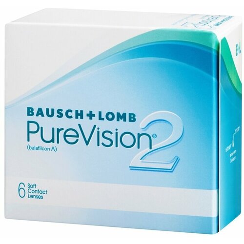 Контактные линзы Bausch & Lomb PureVision 2 HD., 6 шт., R 8,6, D +0,5 фотография