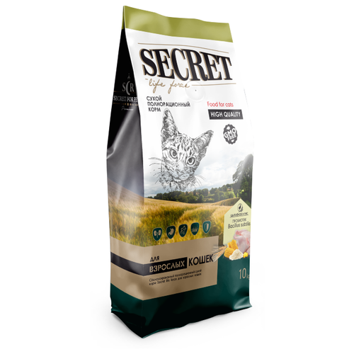 Сухой корм для кошек Secret for Pets цыпленок, с рисом 10000 г фотография