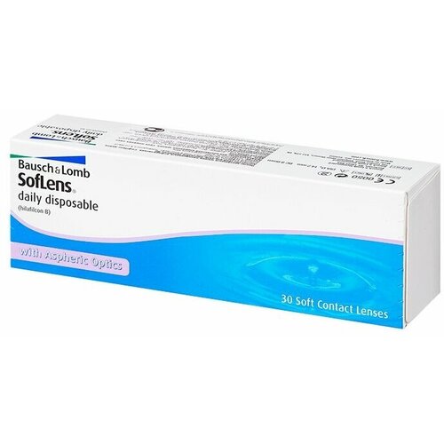 Контактные линзы Bausch & Lomb Soflens Daily Disposable, 30 шт., R 8,6, D -2,25 фотография