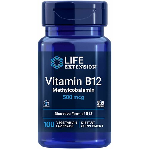 Пастилки Life Extension Vitamin B12, 50 г, 500 мкг, 100 шт. фотография