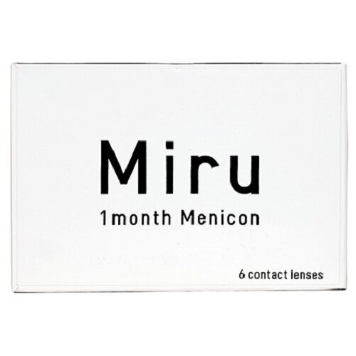 Контактные линзы Menicon Miru 1month, 6 шт., R 8,3, D +2, прозрачный, 1 уп. фотография