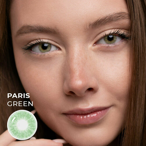 Контактные линзы URBAN LAYER ru Paris, 2 шт., R 8,7, D -5,5, green, 1 уп. фотография