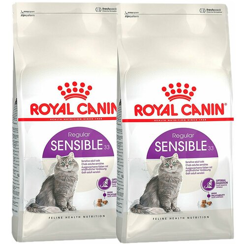 Сухой корм ROYAL CANIN SENSIBLE 33 для взрослых кошек при аллергии (2 + 2 кг) фотография