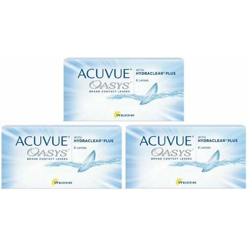 Контактные линзы ACUVUE OASYS with Hydraclear Plus, 6 шт., R 8,8, D -1,25, 3 уп. фотография