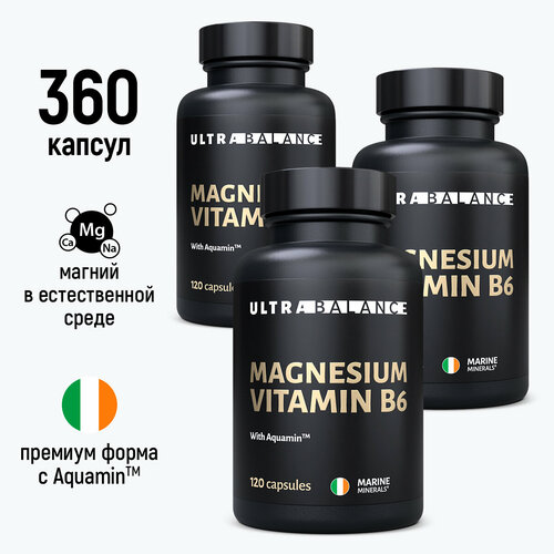 Магний В6, 360 капсул, Ultrabalance Magnesium Vitamin B6 Premium фотография