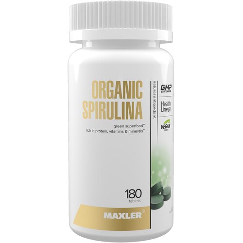 MAXLER Organic Spirulina таб., 135 г, 180 шт. фотография