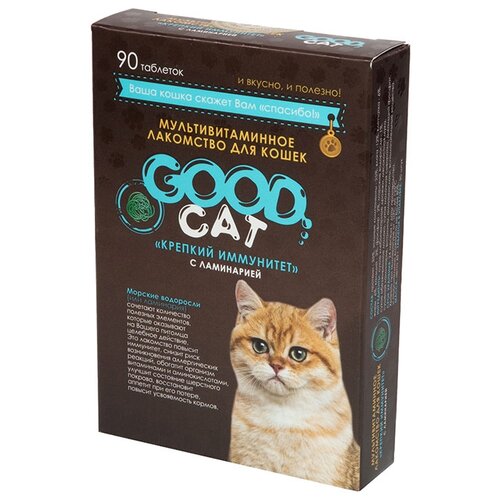 Кормовая добавка GOOD Cat Крепкий иммунитет с ламинарией , 90 таб. фотография