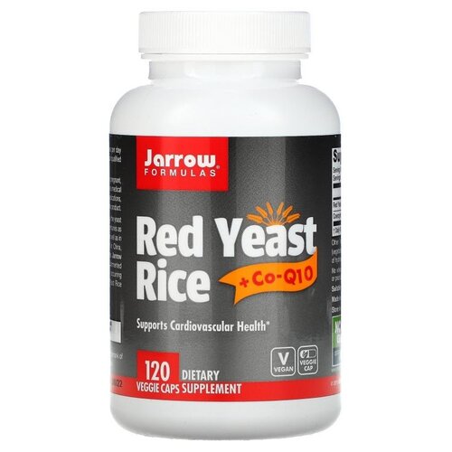 Капсулы Jarrow Formulas Red Yeast Rice+Co-Q10, 150 г, 120 шт. фотография