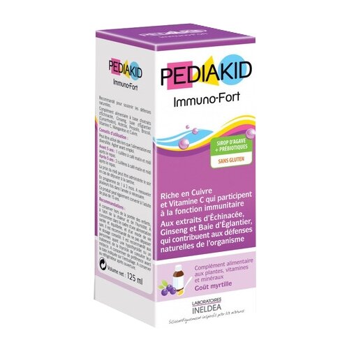 PEDIAKID Immuno-Fort сироп фл., 125 мл, 150 г, черника фотография