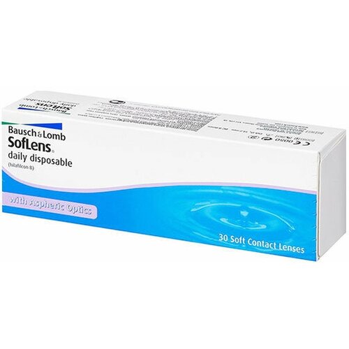 Контактные линзы Bausch & Lomb Soflens Daily Disposable, 30 шт., R 8,6, D -3,25 фотография