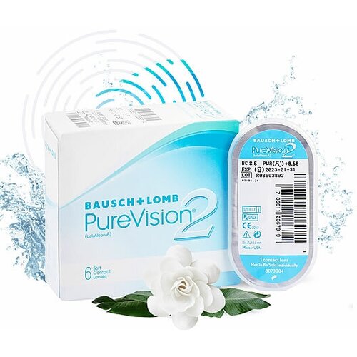 Контактные линзы Bausch & Lomb PureVision 2 HD., 6 шт., R 8,6, D -5,5 фотография