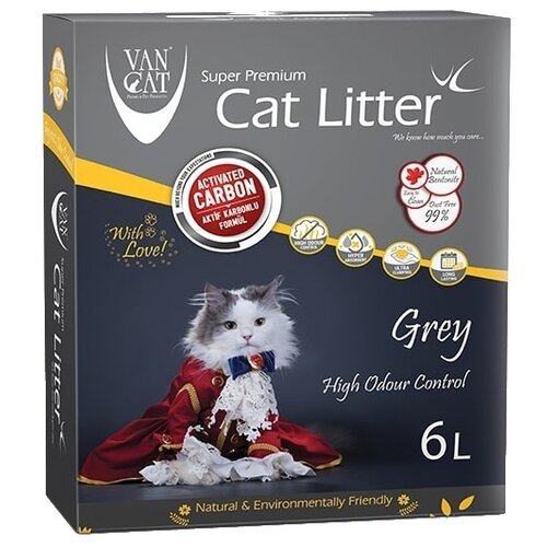 Комкующийся наполнитель Van Cat Grey, 6л, 1 шт. фотография