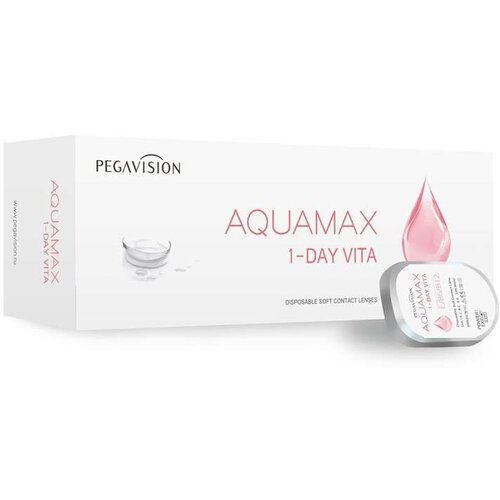 Контактные линзы Pegavision Aquamax 1 Day Vita, 30 шт., R 8,6, D -11,5, бесцветный, 1 уп. фотография