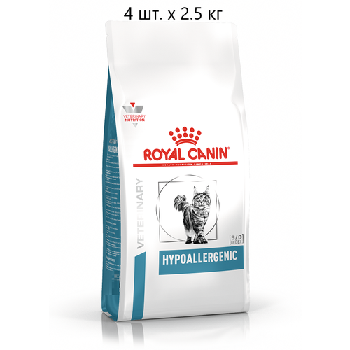 Сухой корм для кошек Royal Canin Hypoallergenic DR25, при аллергии, при проблемах с ЖКТ, 4 шт. х 2.5 кг фотография