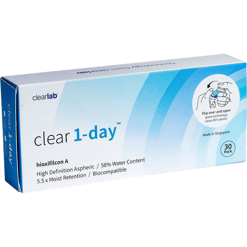 Контактные линзы Clearlab Clear 1-day, 30 шт., R 8,7, D +6, 1 уп. фотография