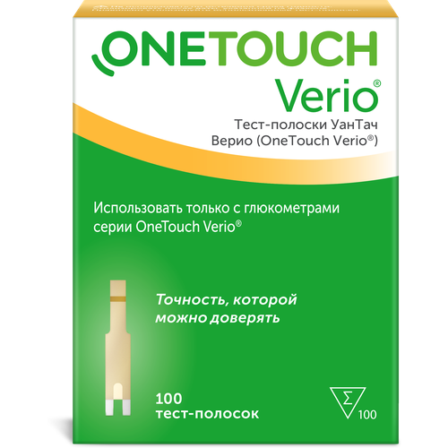 фотография OneTouch тест-полоски Verio, 100 шт., купить за 2800 р