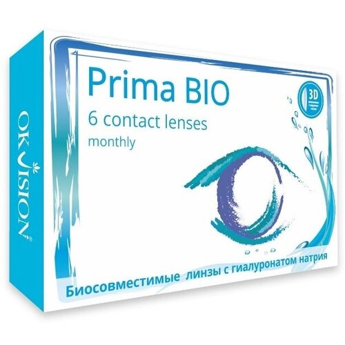 Контактные линзы OKVision PRIMA BIO, 6 шт., R 8,6, D -2,75 фотография