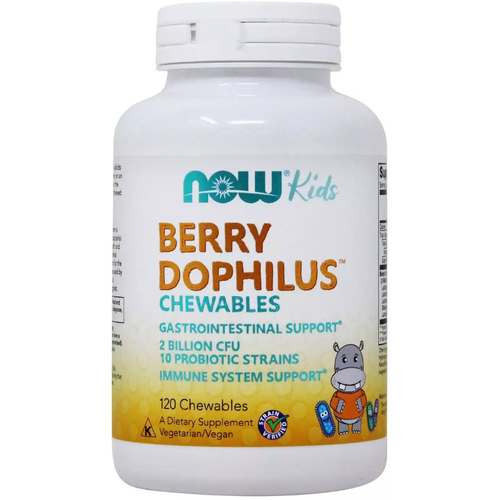 NOW Berry Dophilus Kids 120 chewables / Нау ягодный дофилус детский 120 жев таб фотография