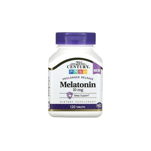 Мелатонин продлённого действия 21st Century Melatonin 10 мг 120 таблеток фотография