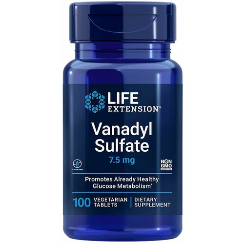 Life Extension Vanadyl Sulfate 7.5 mg (Ванадий Сульфат 7,5 мг) 100 вег таблеток (Life Extension) фотография