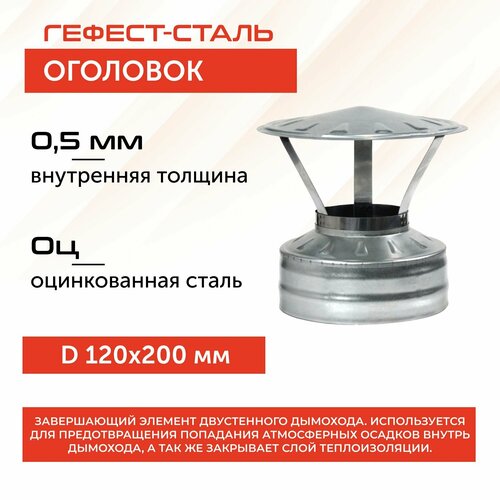 Оголовок 120х200, AISI 430/Оц, 0,5мм/0,5мм, (К) фотография