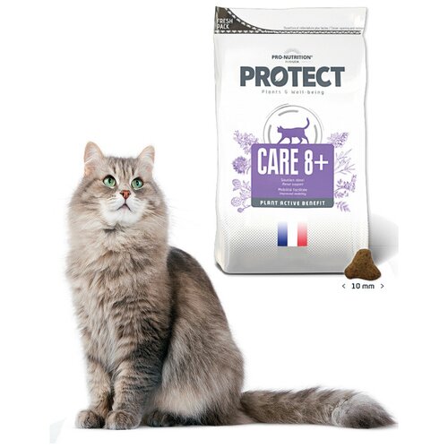 Сухой корм для пожилых кошек Pro-Nutrition Flatazor Protect Care 8+ для поддержки почек, костей и суставов (2 кг) фотография