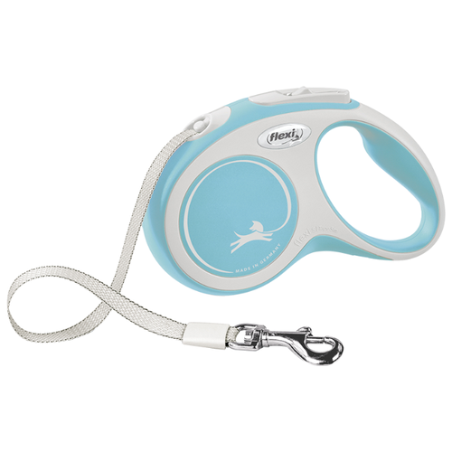 Поводок-рулетка Flexi New Comfort tape S 5m 15kg light blue фотография