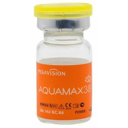 Контактные линзы Pegavision Aquamax 38, 1 шт., R 8,6, D -1,75, прозрачный, 1 уп. фотография