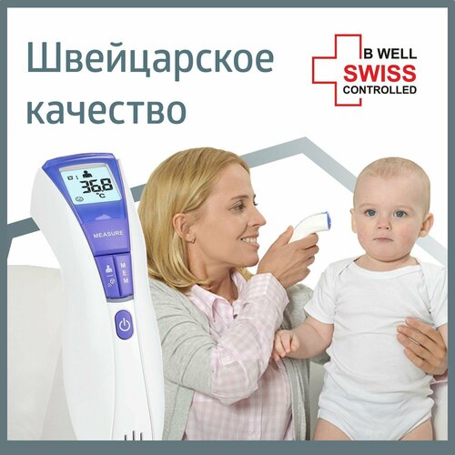 фотография Термометр B.Well WF-5000 белый/синий, купить за 3450 р