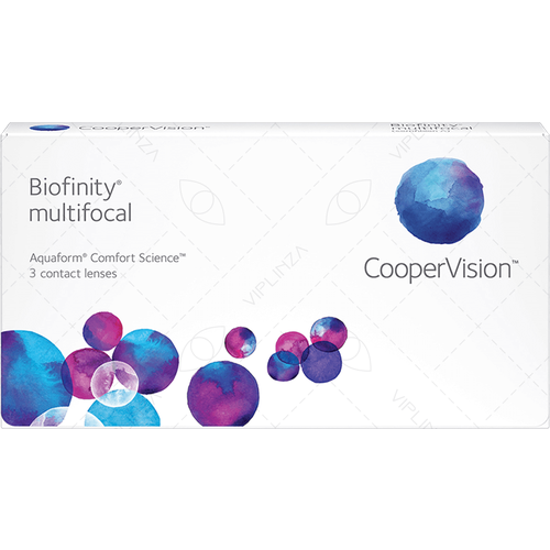 Контактные линзы CooperVision Biofinity Multifocal, 3 шт., R 8,6, D -0,25, ADD: +1.50 N, прозрачный, 1 уп. фотография