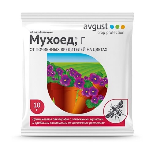 Avgust Средство от мух на цветах Мухоед, Г, 10 мл, 10 г фотография