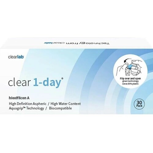 Контактные линзы Clearlab Clear 1-day, 30 шт., R 8,7, D +5, 1 уп. фотография