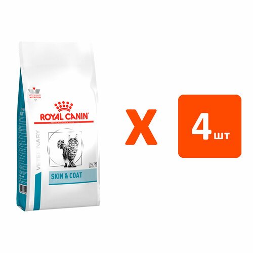 ROYAL CANIN SKIN & COAT для кастрир котов и стерилизованных кошек с чувствит кожей и шерстью 1,5 кг х 4 шт фотография