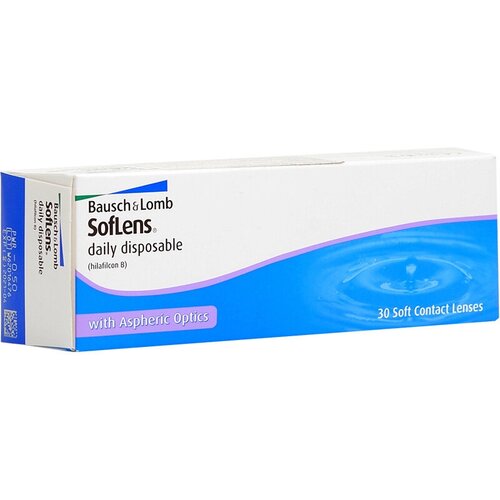 Контактные линзы Bausch & Lomb Soflens Daily Disposable, 30 шт., R 8,6, D -1,25 фотография