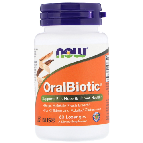 Пастилки NOW OralBiotic пастилки, 75 г, 60 шт. фотография