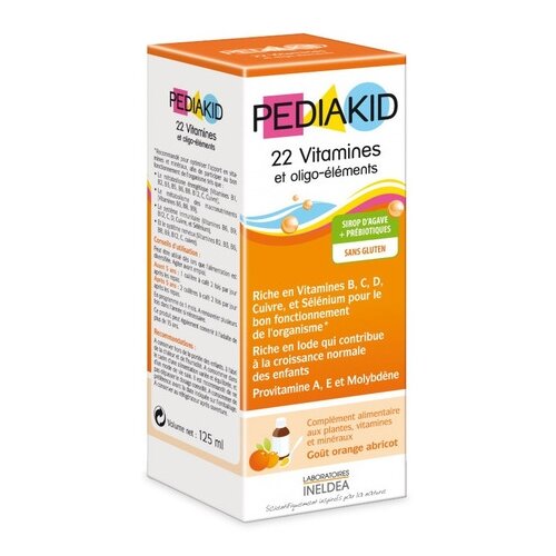 PEDIAKID 22 Vitamins and Oligo-elements фл., 125 мл, 150 г, апельсин фотография