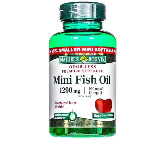 Mini Fish Oil Омега-3 капс., 160 г, 90 шт. фотография