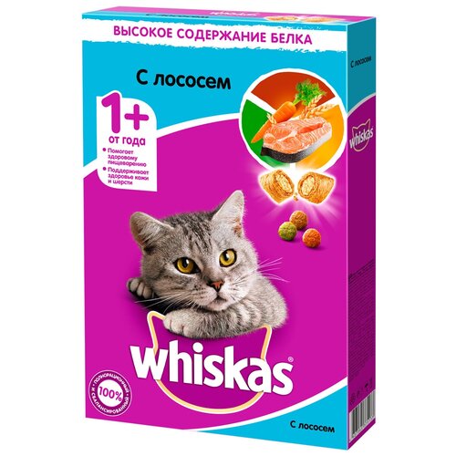 Сухой корм для кошек Whiskas лосось 350 г (паштет) фотография