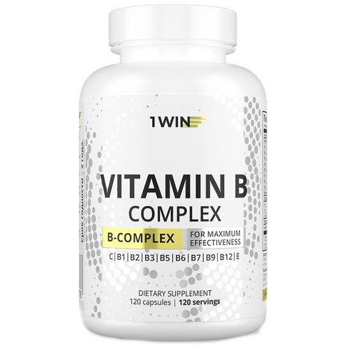 1WIN Vitamin B complex, комплекс витамин Б, для женщин и мужчиин, 120 капсул фотография