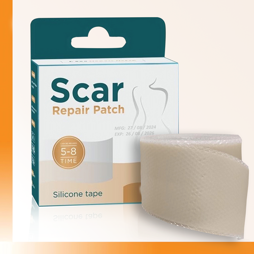 Силиконовый пластырь Scar Repair Patch рулонный телесный 4см*300см фотография