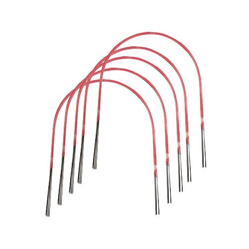 Стальные парниковые дуги в ПВХ, 6 мм х 2,75 м, цвет красный, (комплект 5шт), коррозионная стойкость обеспечивает продолжительный срок службы, что станет отличным решением для сооружения парника и защиты растений. фотография